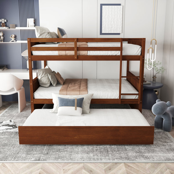 YD Teck Twin Over Full Standard Bunk Bed with Trundle by YD Teck Wayfair